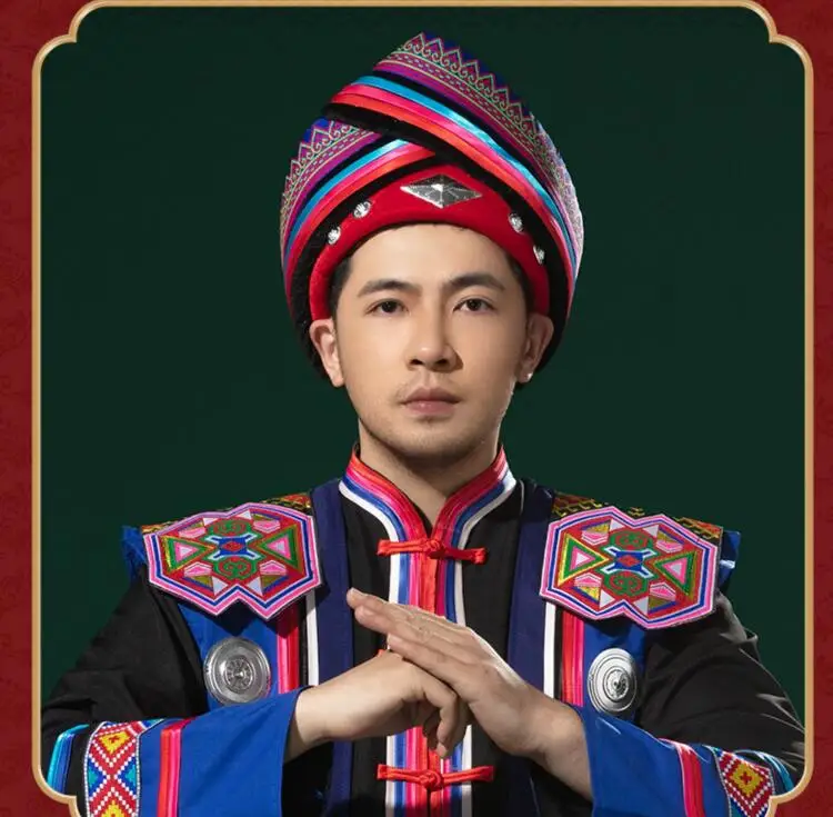 

Men's Minority Hats New Dong Dance Performance Accessories Chinese Flok