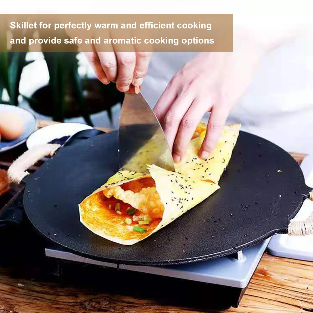 

Настраиваемая жаровня блинов, антипригарная чугунная сковорода с ручкой, сковорода для выпечки блинов, сковорода-гриль для барбекю для