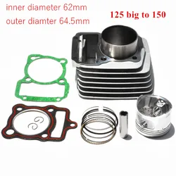 62mm Refitted Engine Parts Big Bore Cylinder Set Piston Ring Gasket Kits For Honda CG125 Upgrade to 150cc CG150 CG 150