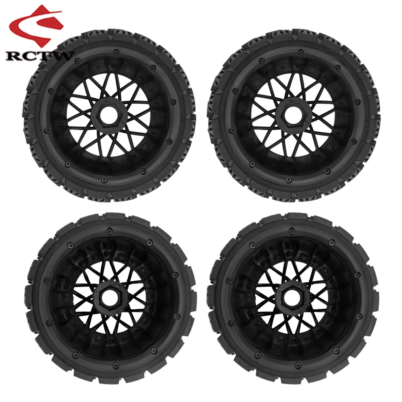 All Terrain Front or Rear Tire&Nylon Wheel Hub or Tyre Skin or Inner Foam 2pc for 1/5 HPI ROFUN ROVAN KM BAJA 5B SS