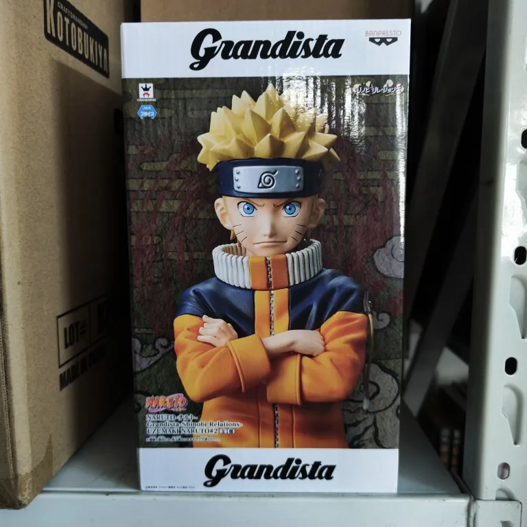 Original Genuine NARUTO SHIPPUDEN GRANDISTA NERO Hatake Kakashi Bandai Anime Model Toys Action Figure Collectible Gift Xmas