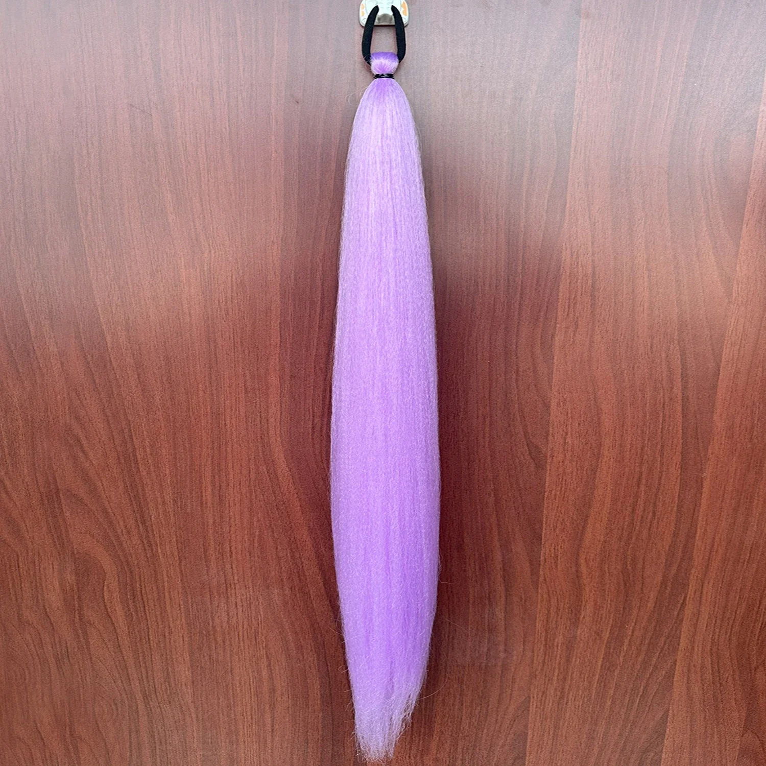 الاصطناعية طويلة مستقيم ذيل حصان ملحقات مع شريط مطاطي DIY مضفر 2026 ذيل حصان الأرجواني إكسسوارات الشعر لجميع القديسين