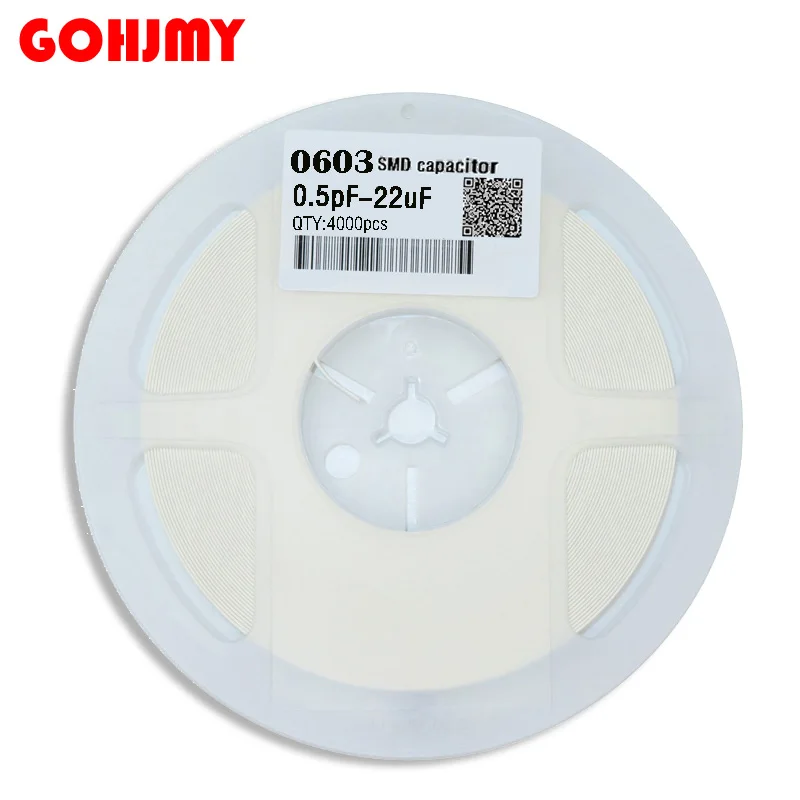 

4000 шт. 0603 0,5 пФ ~ 100 мкФ SMD пленочный чип многослойный керамический конденсатор 10NF 100NF 1 мкФ 2,2 мкФ 4,7 мкФ 10 мкФ 1PF 1 катушка