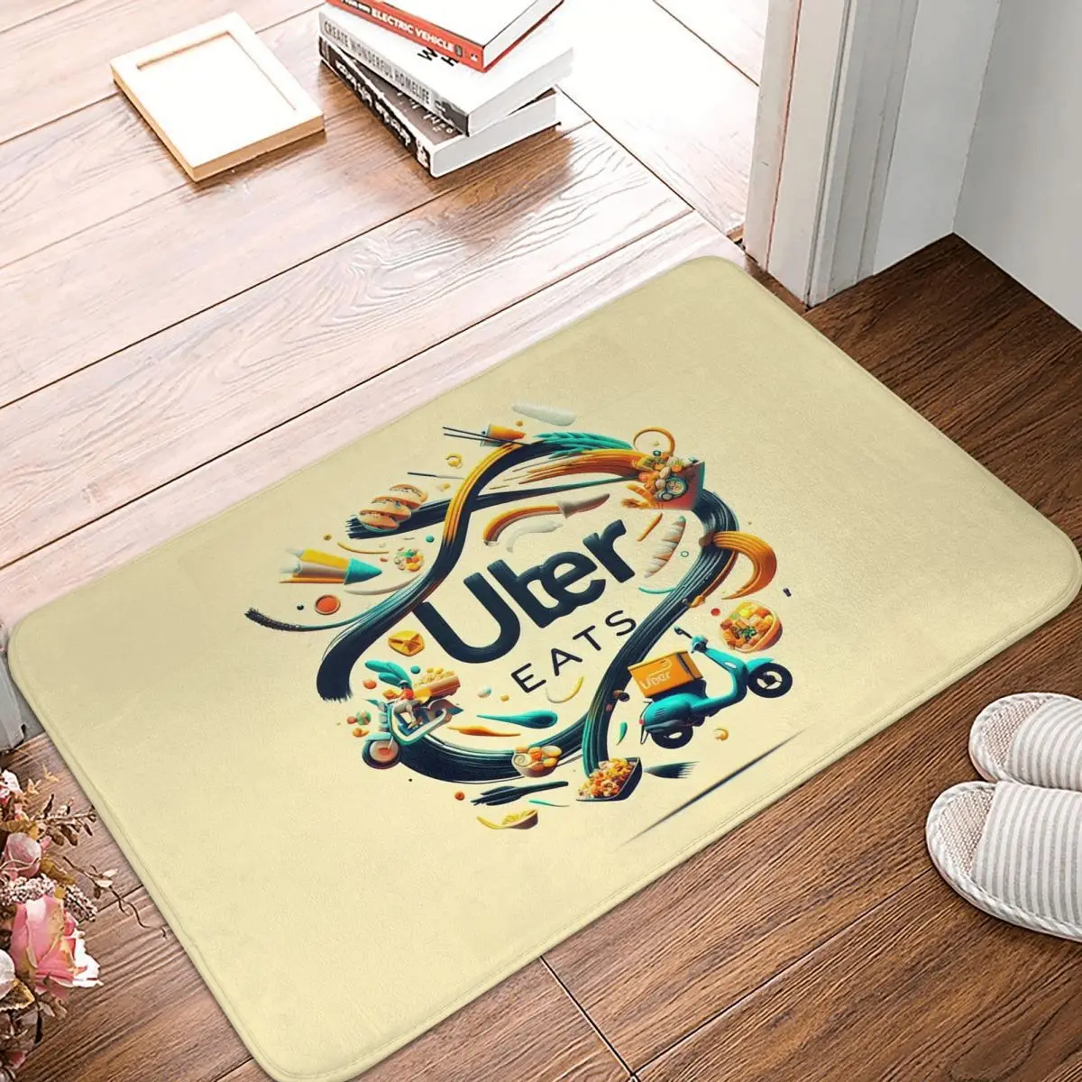 Duel Doordash Uber Eats Delivery Non-slip Doormat Floor Mat Durable Carpet Rug for Kitchen Entrance Home Balcony Footpad Mats