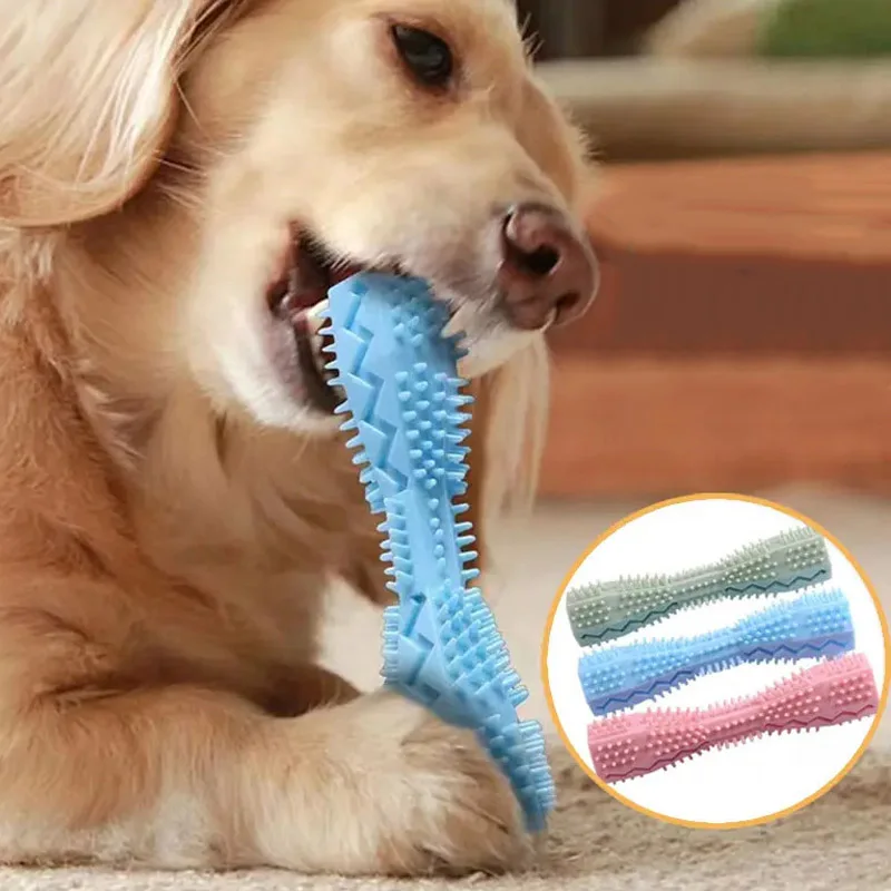 Hexagon Chew Dental Toy Multi-Surface Textured Teething Stick pet Cleaning Point Massage Toothpaste Grinding Toy Pet Supplies