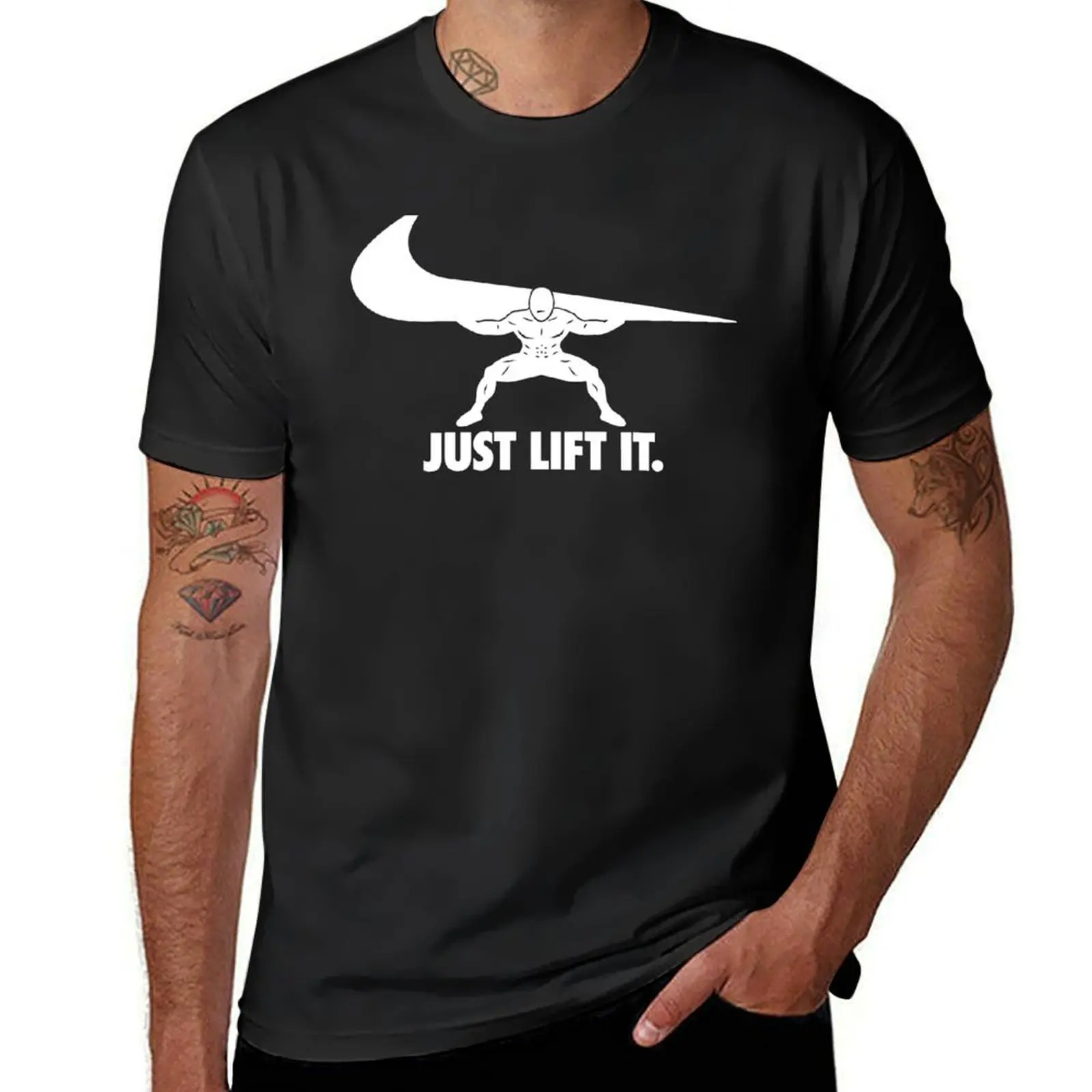 Lift It - Squat - Leg Day Parody T-Shirt vintage funnys sweat T-shirts for men cotton