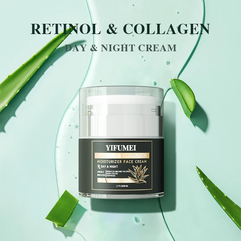 Aloe Vera Skin Cream Day Night Moisturizer Vitamin C Collagen Antiaging Hydrating Healing Redness Natural Alo Care Face and Body