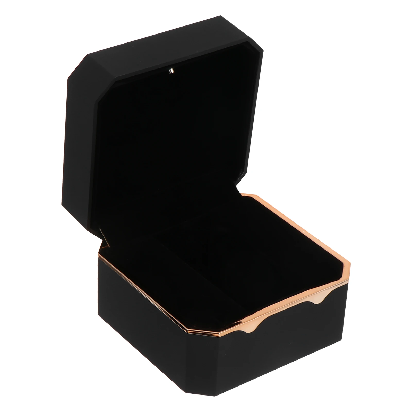 LED Watch Box Durable Octagonal Flannel Storage Display Case for Watches Blue Light Anti Dust Scratch Proof Travel Home Use