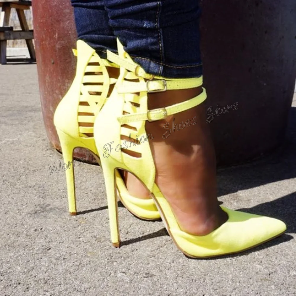 الأخضر الكاحل مشبك أشار تو مضخات الخناجر عالية الكعب أحذية عالية الكعب للنساء كعوب الموضة 2025 جديد Zapatos Para Mujere #2