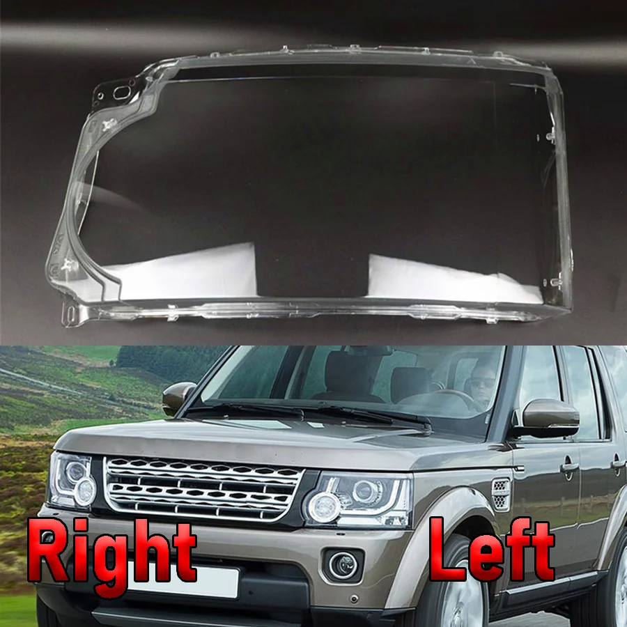 1x Clear Car Headlight Cover Head Light Lamp Shell Lens Front Left/Right For Land Rover Discovery 4 LR4 2010-2013 2015-2018