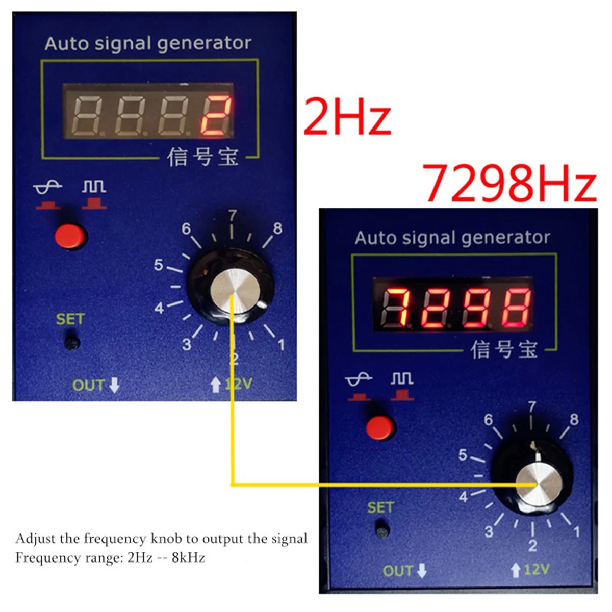 Portable Auto Vehicle Signal Generator Car Hall Sensor and Crankshaft Position Sensor Signal Simulator Meter