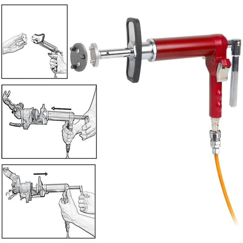 

Pneumatic brake sub-pump return tool adjustment piston top return device