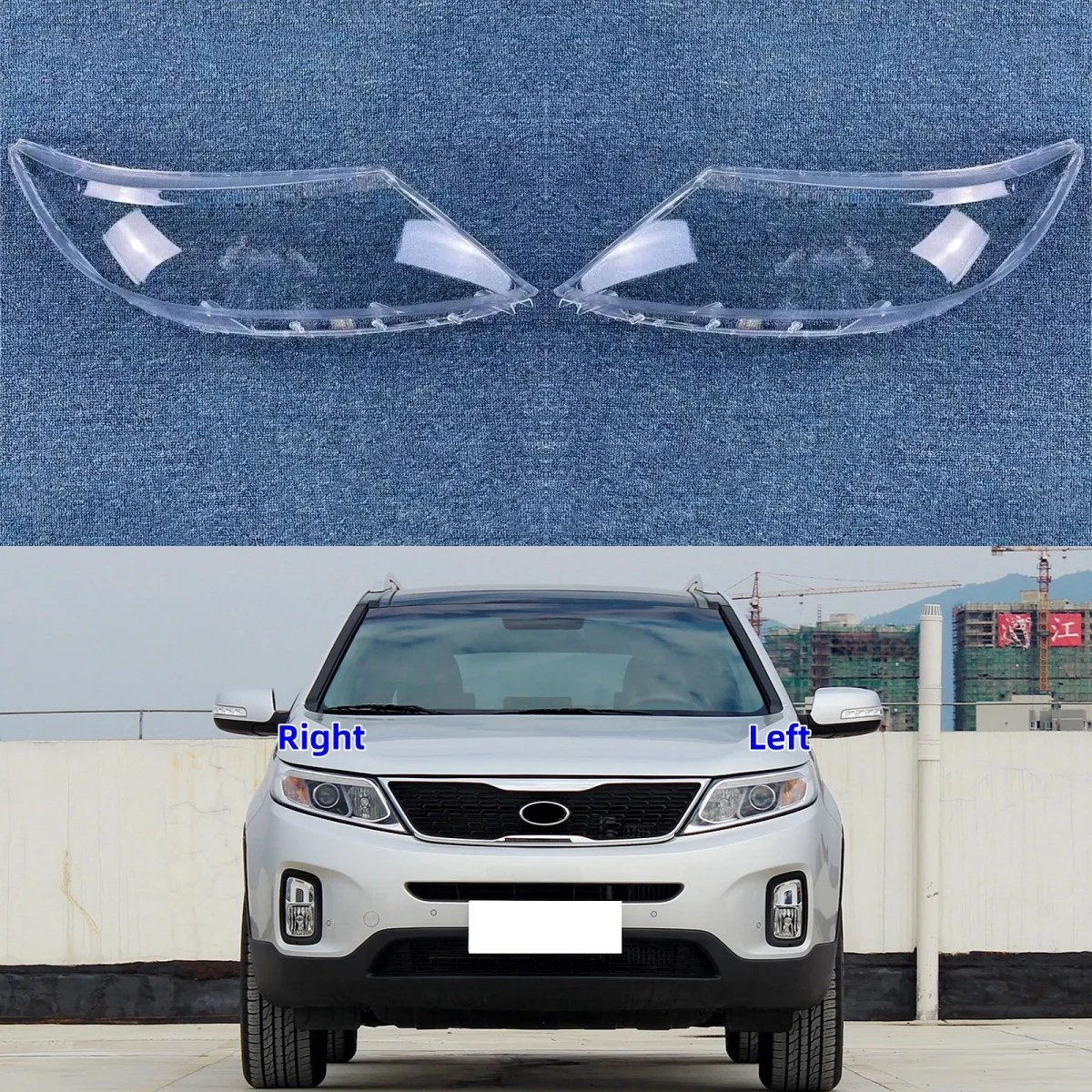 

For kia Sorento 2013 2014 2015 Car Accessories Transparent PC Material Headlight Lights Glass Shell