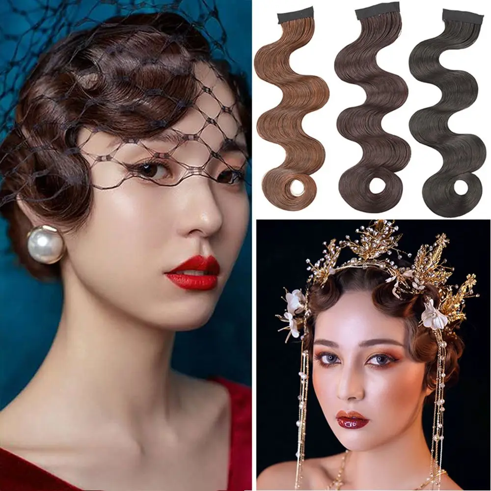 Retro Wig Bangs Cheongsam Curly Bangs Shanghai Night Style Matte Silk Wavy Bang Hair Piece