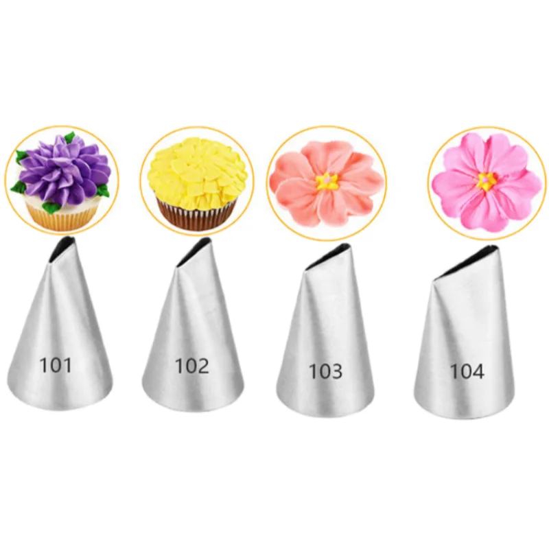 1/5pcs #101 #102 #103 #104 Piping Nozzle for Creating Rose Petal Shape Decorating Icing Tip Baking &pastry Tools Bakeware