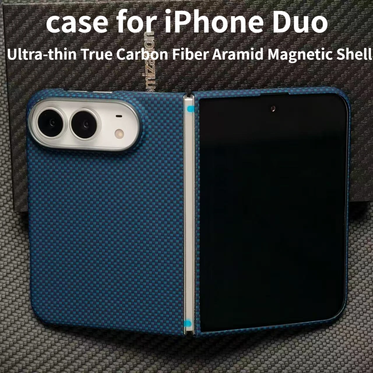 New ultra-thin real carbon fiber aramid magnetic case for iPhone Duo for Magsafe wireless charging protective case