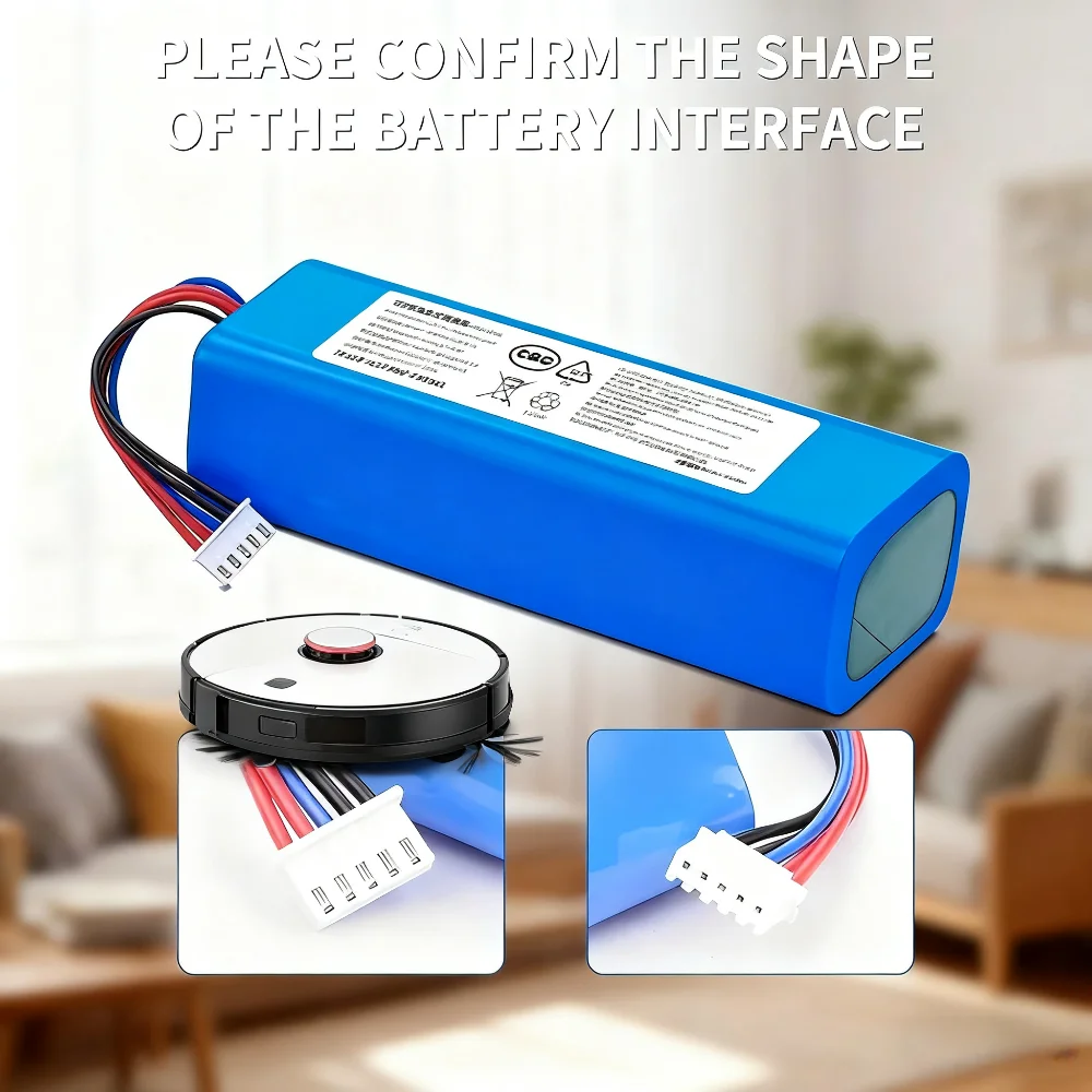 

High Capacity 6800mAh 14.8V Battery Replacement for Ecovacs Deebot T5 T8 T9 T20 X1 Omni T10 Turbo DX65