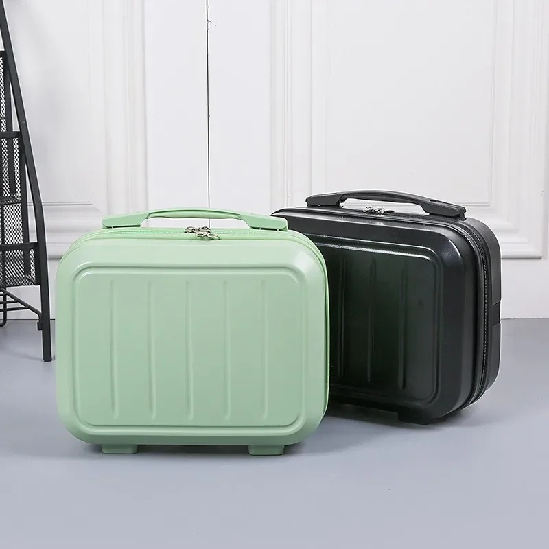 14 Inch Mini Cosmetic Case for Women, Cute Portable Makeup Bag, Small Boarding Travel Toiletry Storage Bag, Suitcase Organizer