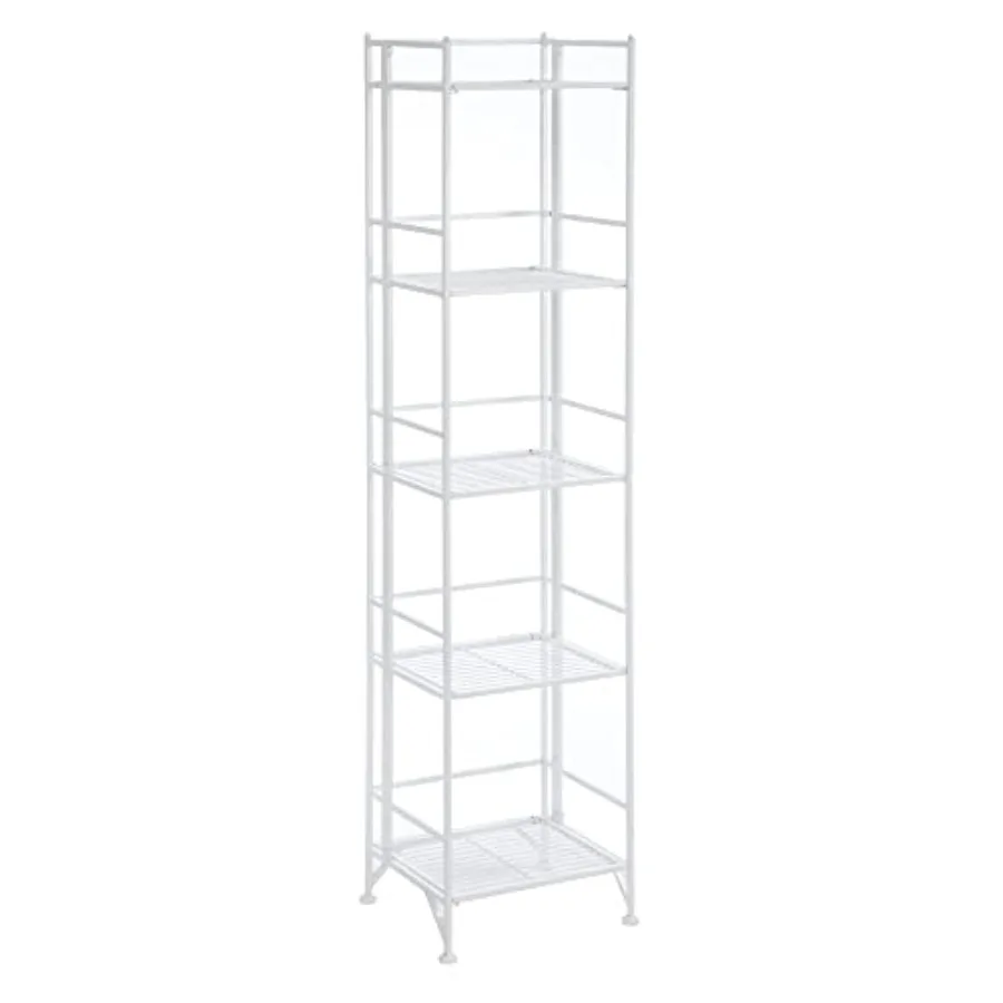 

Xtra Storage Shelves - 5-Tier Folding Metal Storage Shelves, Closet Organizer for Office, Laundry Room, Bedroom, Garage, Kitche