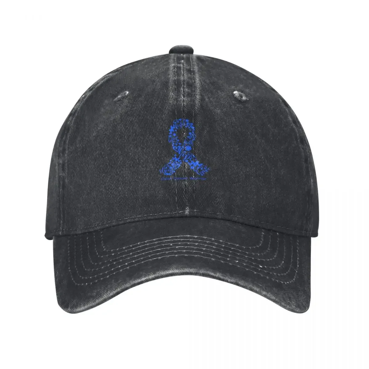 Colon Cancer Warrior - Colon Cancer Ribbon Strong Hope Believe Fight Faith Brave Baseball Cap Visor Women's Hats Men's