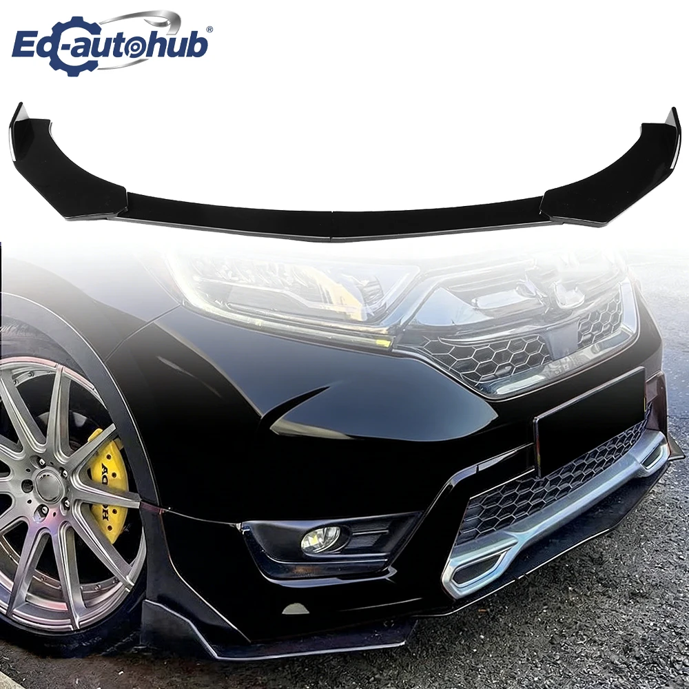 

V-Style Gloss Black Front Lip Splitter Spoiler for Honda CR-V 2017-2022 - Automotive Aesthetic Enhancement Part