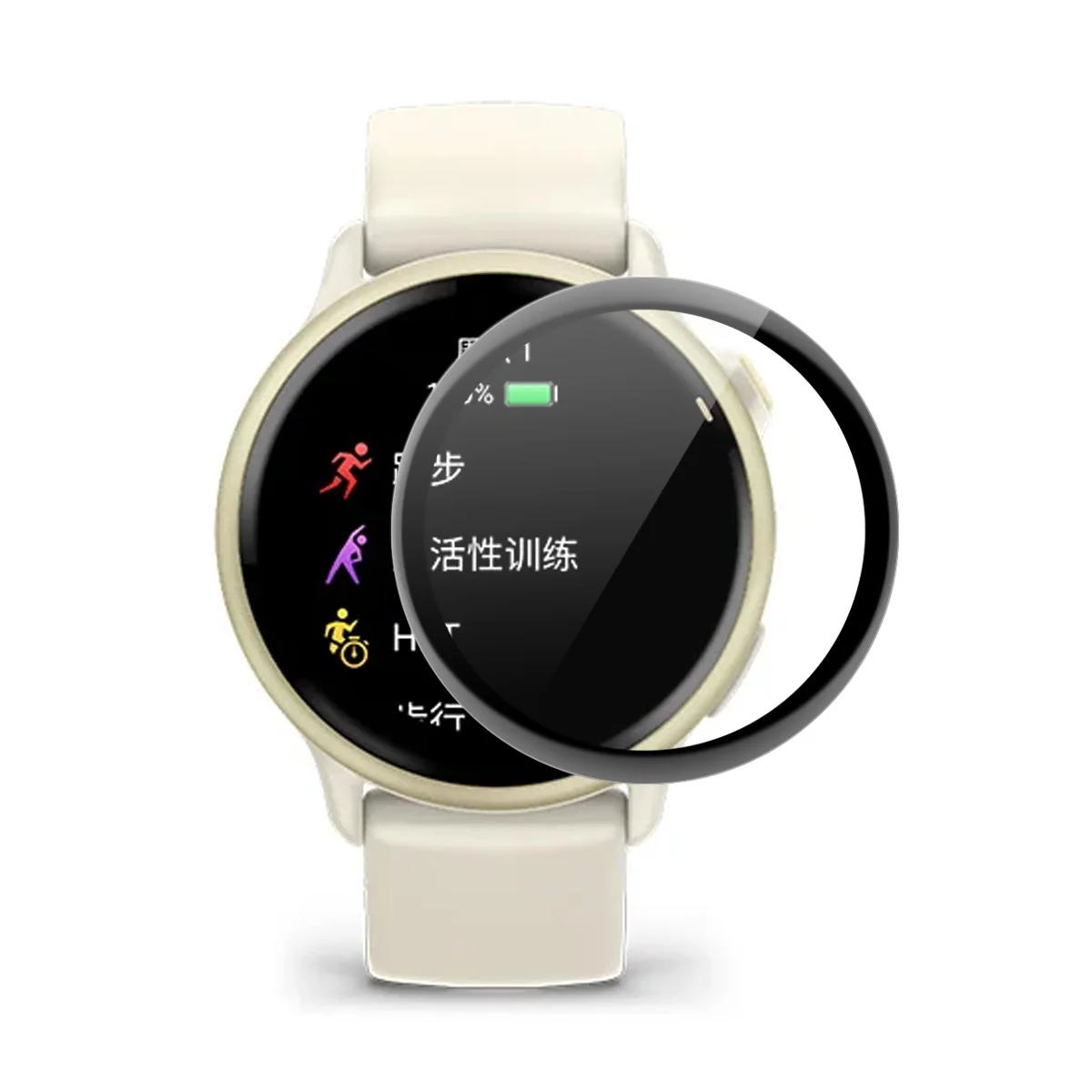 

Защитная пленка для экрана GarminActive 6, изогнутый 3D ПК + ультра прозрачная пленка из ПММА - прозрачная