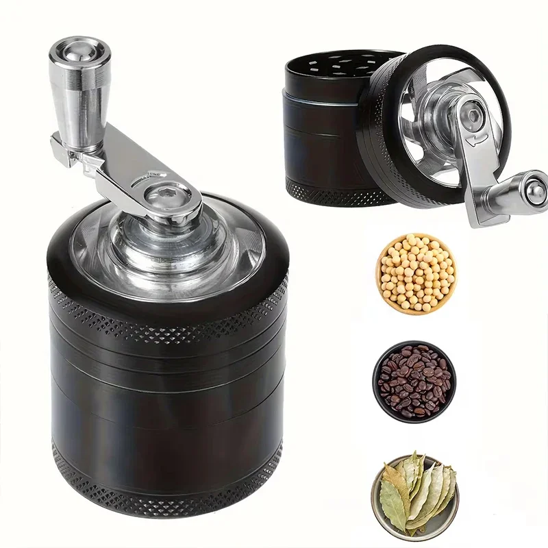 1.6Inch 40mm Hand Crank Tobacco Grinder Spice Mills Smoke Grass Crusher Muller Spice Manual Grinder for Nutmeg,Rock Salt,Ginger