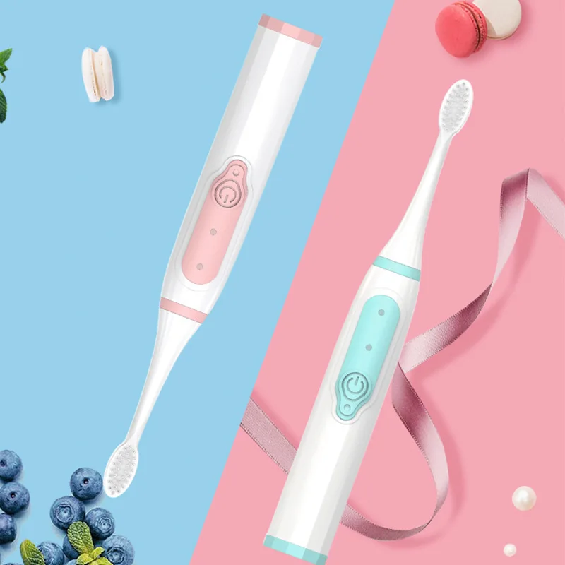 Sonic Electric Toothbrush Soft DuPont Bristle Portable Battery Toothbrush IPX6 Waterproof Effective Oral Care Brush for Adults