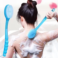 Spazzola da bagno in plastica per il corpo posteriore Spazzole da bagno per doccia con manico Scrub esfoliante Massaggiatore per la pelle Spazzola da bagno esfoliante