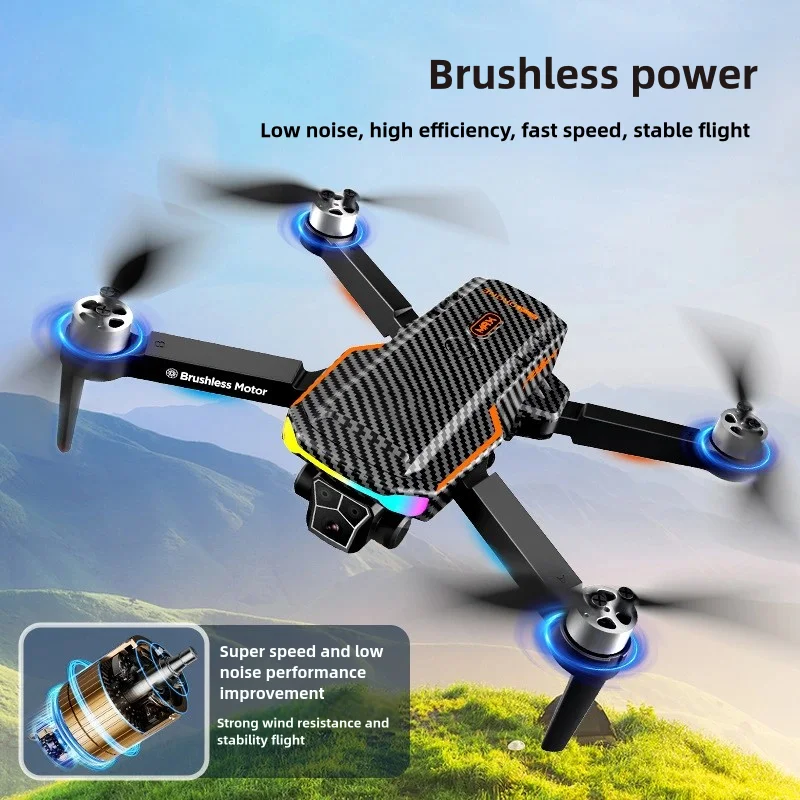 Nieuwe 8k Drievoudige Camera Drone Professionele Borstelloze Motor Intelligente Vermijding Antenne HD Antenne Optics Opvouwbare Quadcopter