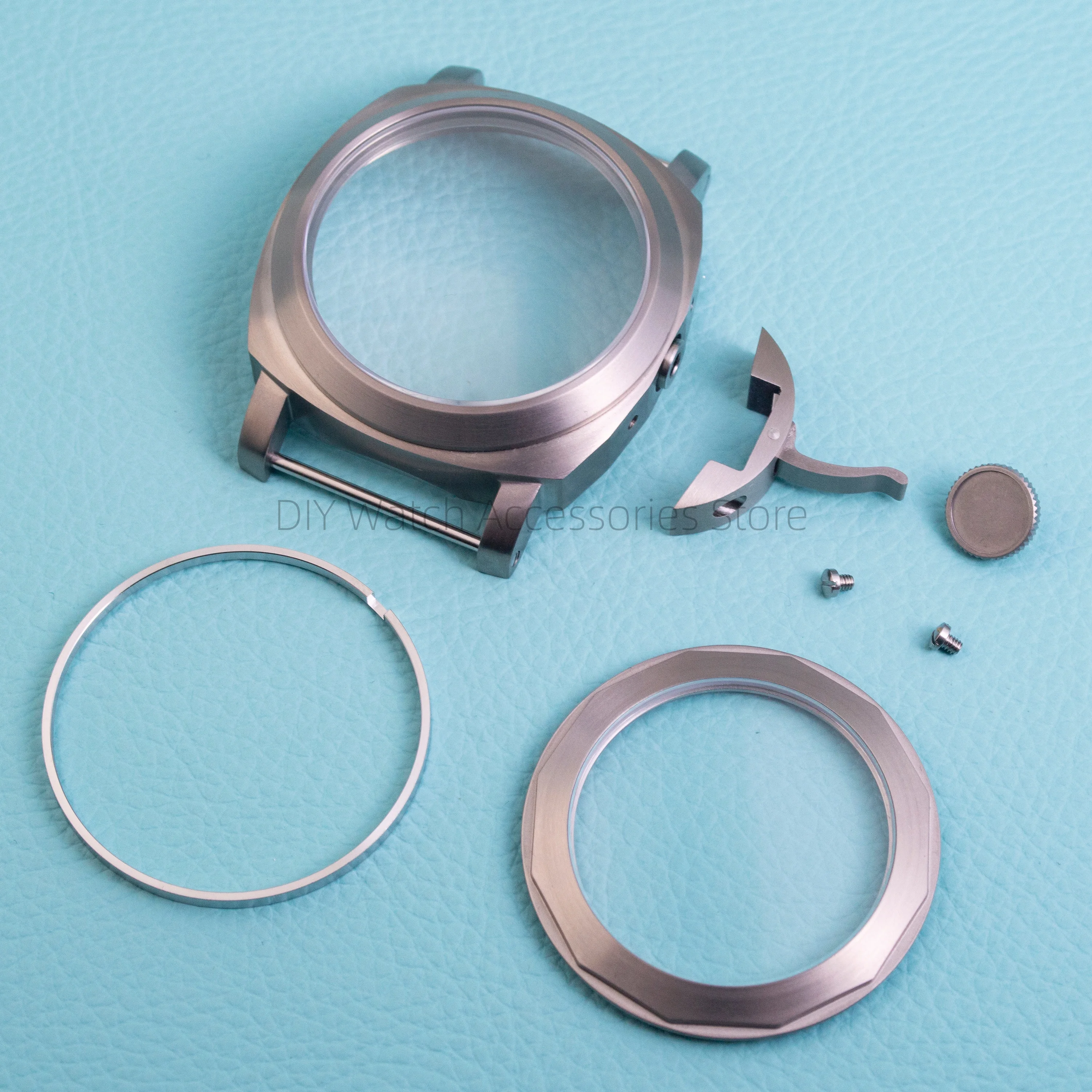 

44mm Titanium Watch Case Vintage Retro PAM 5218 Case Sapphire Glass 10ATM Waterproof for CG 6497/6498/ST3600 Movement