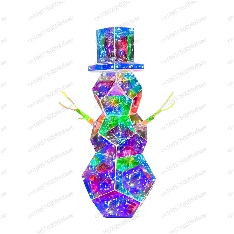 

Three-layer magical luminous snowman multi-color luminous multi-functional indoor plastic Christmas decorations 2025
