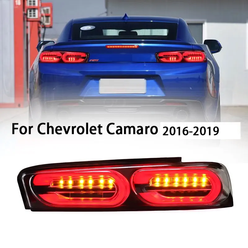 

Автомобильное освещение для Chevrolet Camaro светодиодный Tail светильник 2016-2019 Camaro, задний противотуманный тормоз, сигнал поворота, автомобильные аксессуары