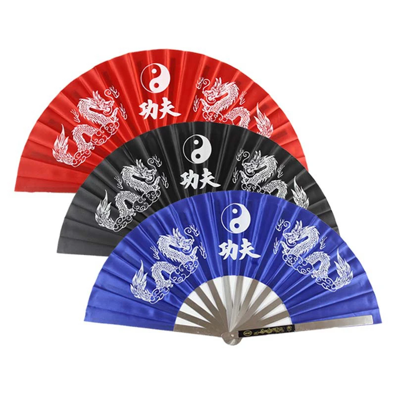 Martial Arts Weapon Stainless Steel Tai Chi Fan Fitness Kung Fu Fan Tai Chi Martial Arts Performance Fan