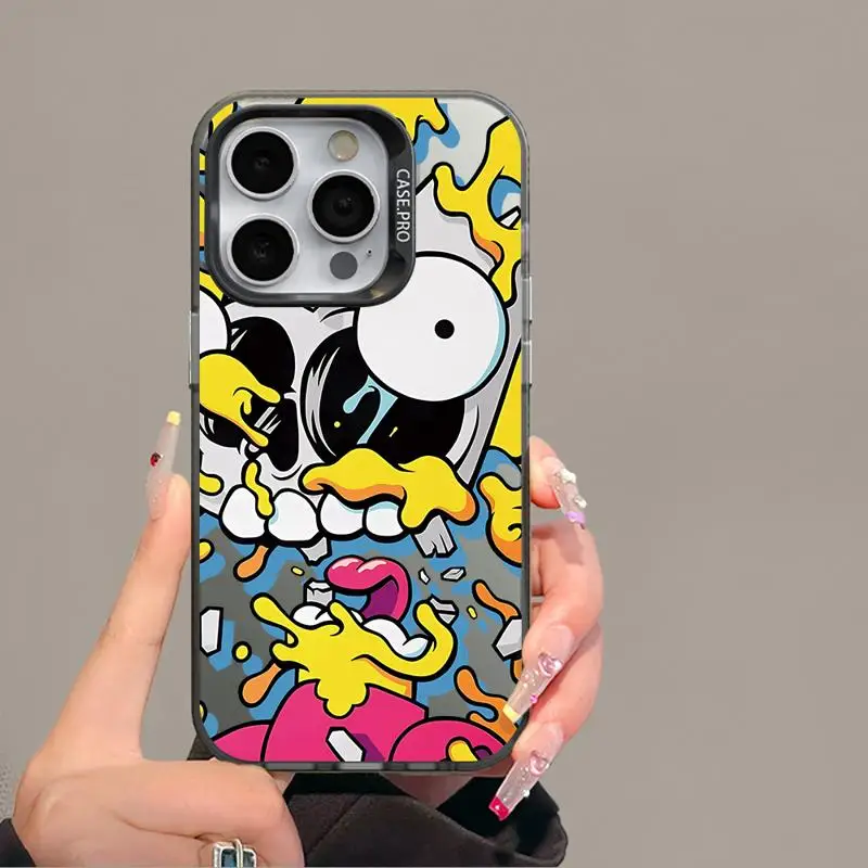 Case For Apple iPhone 15 11 13 14 Pro Max 12 15 Plus 11Pro High-Level Matte Phone Cover Disney The Simpsons