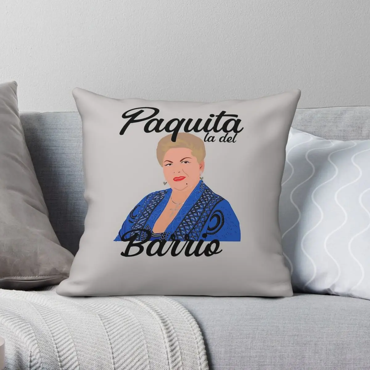 Paquita La Del Barrio funda de almohada cuadrada poliéster lino terciopelo impreso funda de almohada decorativa funda de cojín de cama al por mayor