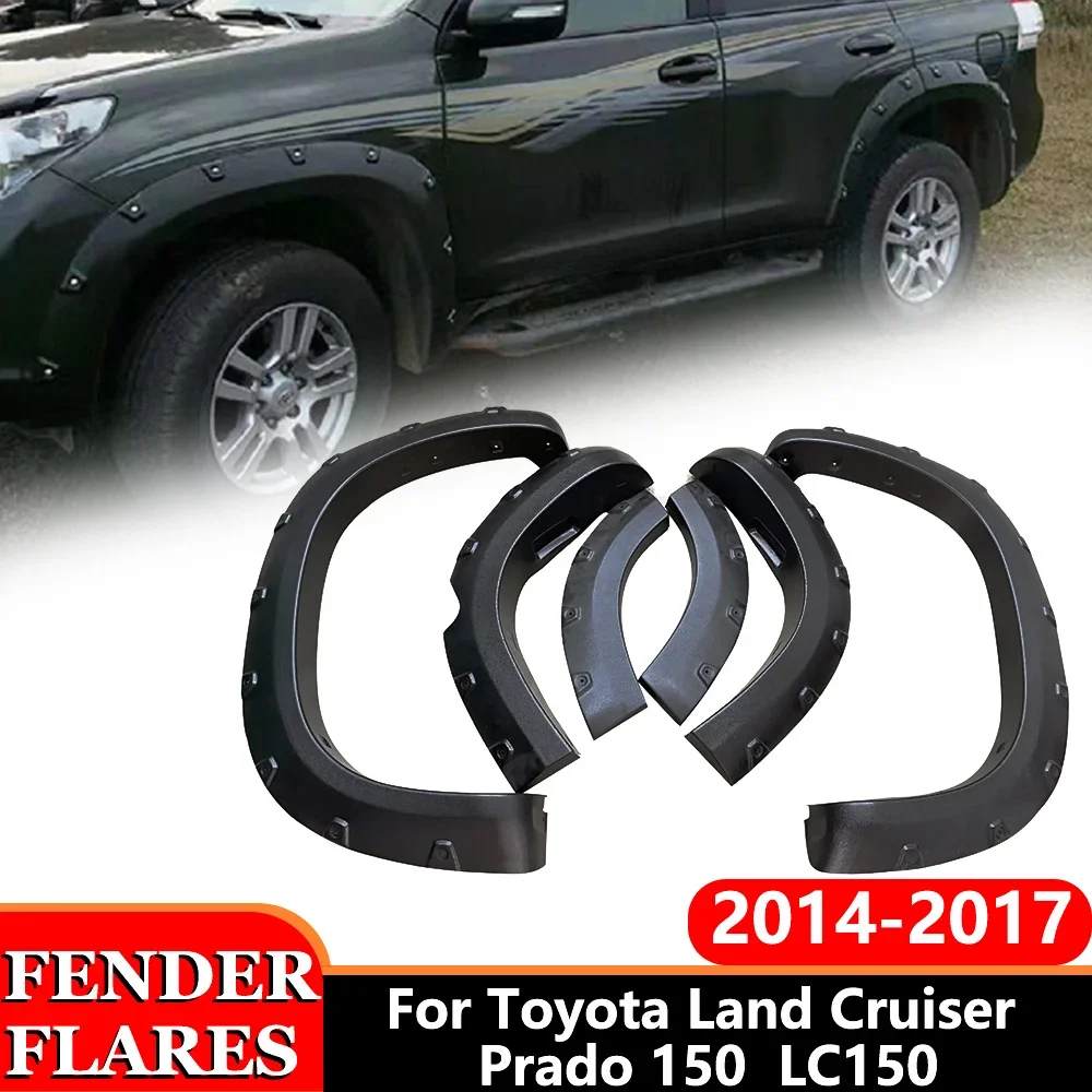 مشاعل حاجز السيارة لسيارة تويوتا لاند كروزر برادو 150 LC150 FJ150 حاجز تعديل عجلة قوس مع غطاء المكسرات حامي