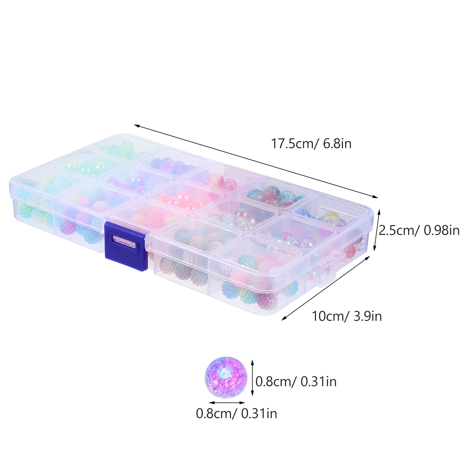 1 صندوق أكريليك فو اللؤلؤ والمجوهرات خزر عازل سطح أملس محفور مسبقًا لقلادة ذاتية الصنع سوار صنع الملحقات #3