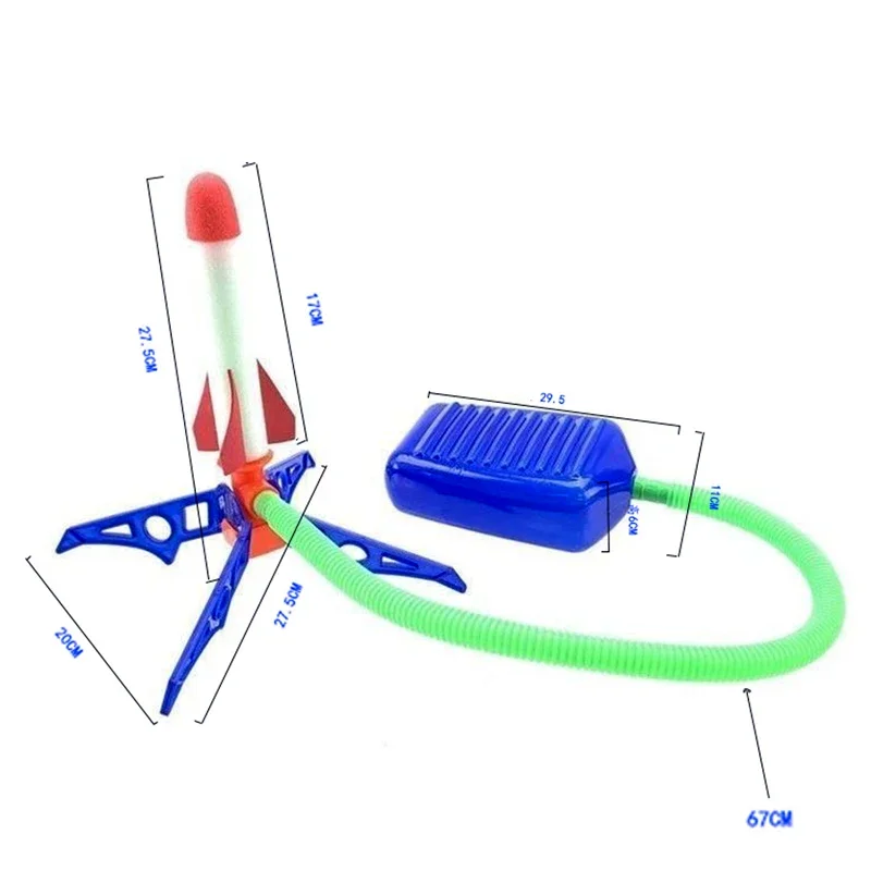 Children's Air Rocket Pedal Pump Launcher Outdoor Air Pressure Flying Rocket Toy Jumping Sports Game Children's Gift