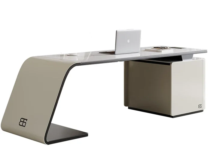 Light Luxury Stone Plate Desk Modern Minimalist Boss Desk Home Study High-End Desktop