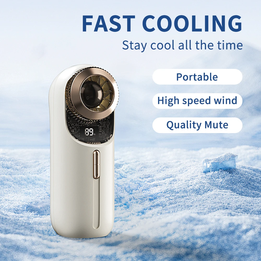 

Портативный ручной вентилятор, персональный USB-вентилятор, 100-скоростная регулировка, аккумулятор 1800 мАч, мини-вентилятор,
