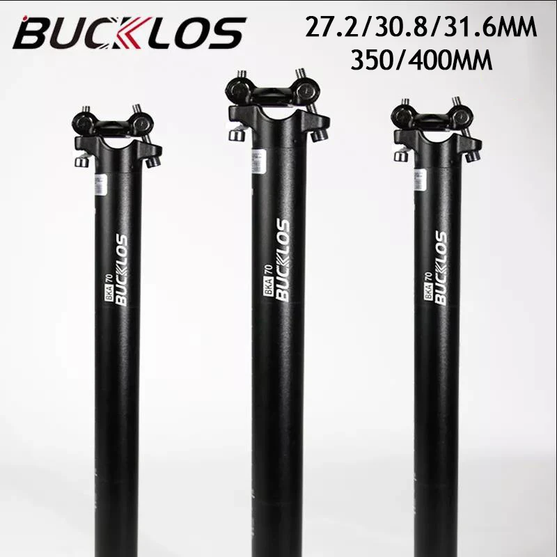 BUCKLOS Bicycle Seatpost 27.2/30.8/31.6MM Mountain Bike Saddle Post 350MM 400MM Road Bike Seat Tube Ultralight MTB Saddle Tube