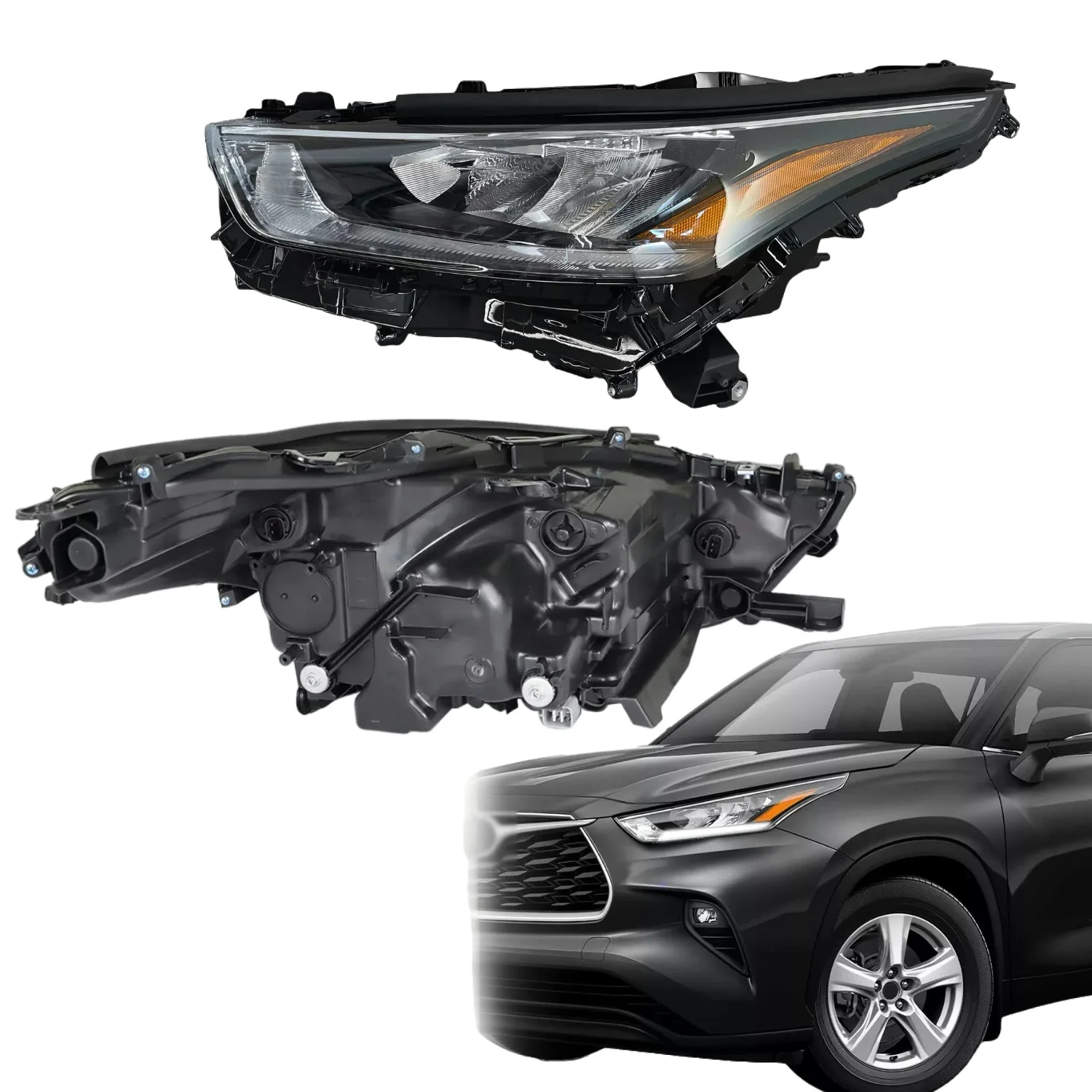 

Highlander LE 2021+ LED Headlight USA Type HeadLamp Auto Front Light Accessories Parts 81150-0E460 81110-0E460 for Toyota