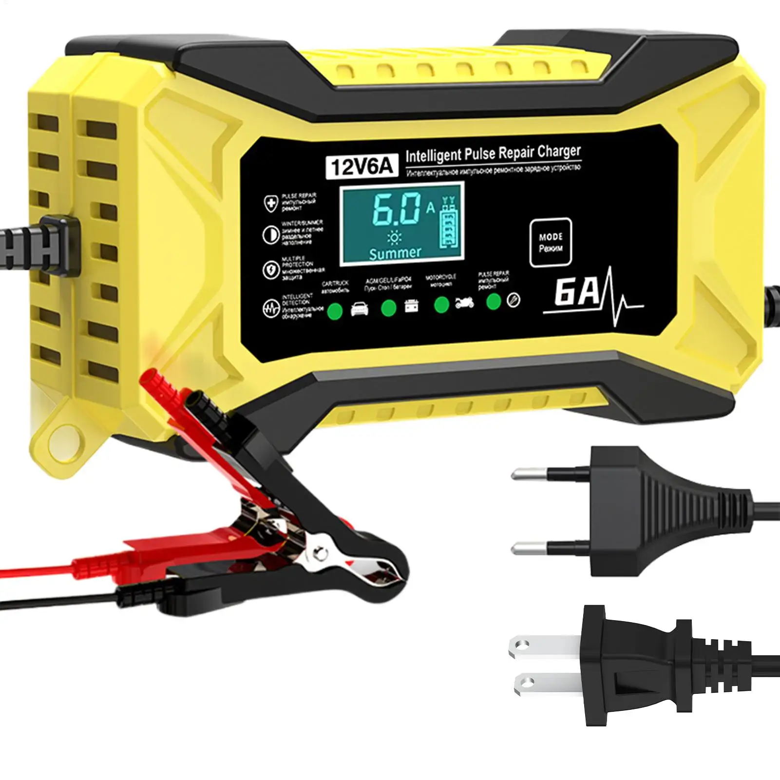 

Автомобильные зарядные устройства, 12 В, портативное умное зарядное устройство для мотоцикла, 12 В, автоэлектроника с ЖК-дисплеем и