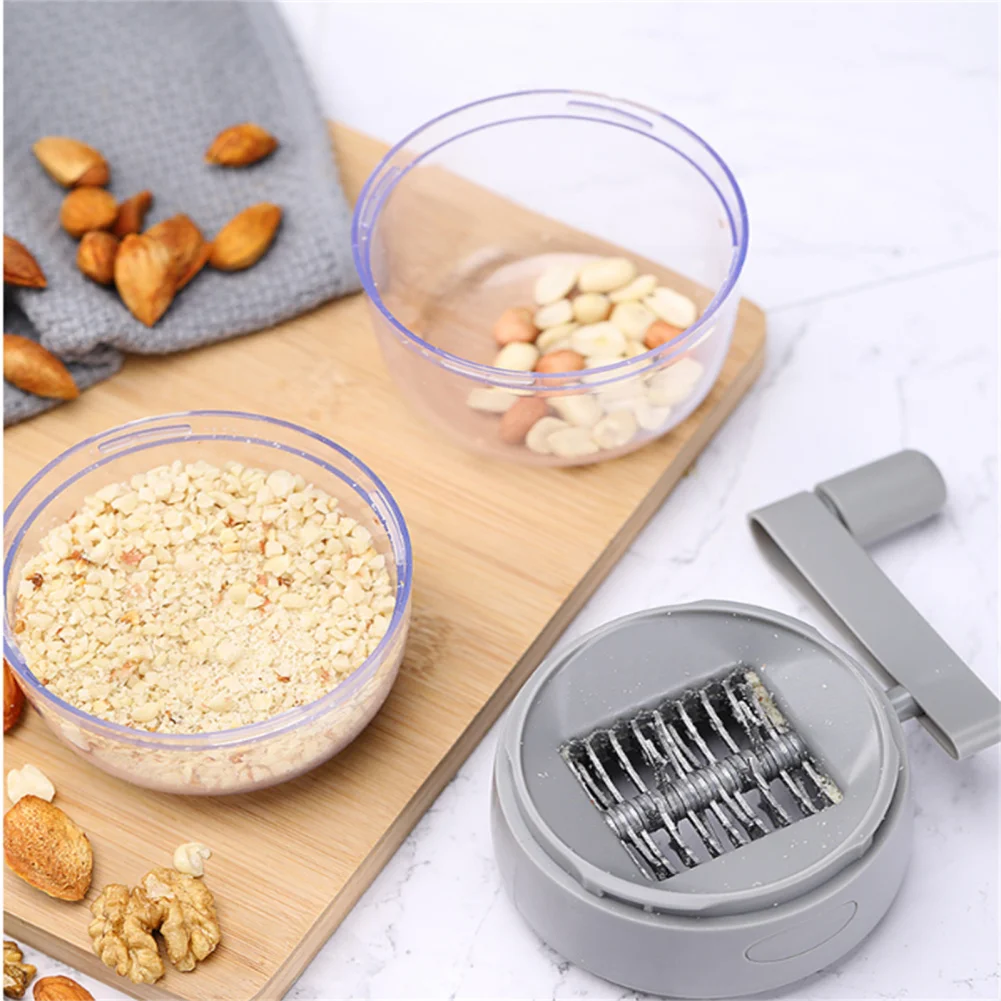 Food Crusher Nut Grinder Hand Crank With Stainless Steel Blades Skid Resistance Handle For All Nuts Walnut Pecans Kitchen Tools