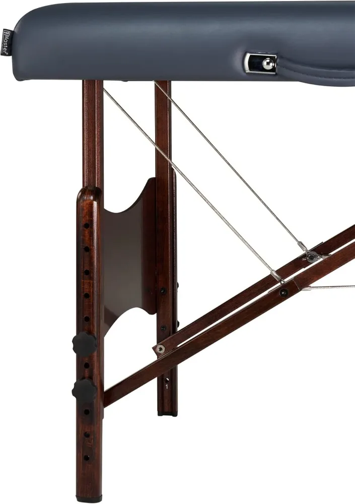 Portátil Master Massage Table Package, Master Massage, 2,5 "Almofada, Noz Manchada De Madeira, Cabos De Suporte De Aço