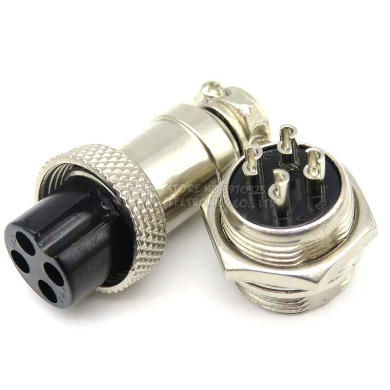 1Set GX16 2/3/4/5/6/7/8/9 Pin Male & Female 16mm ibuw Metal Circular Aviation Connector Socket Plug 2PIN 3PIN 4PIN 5PIN 6PIN