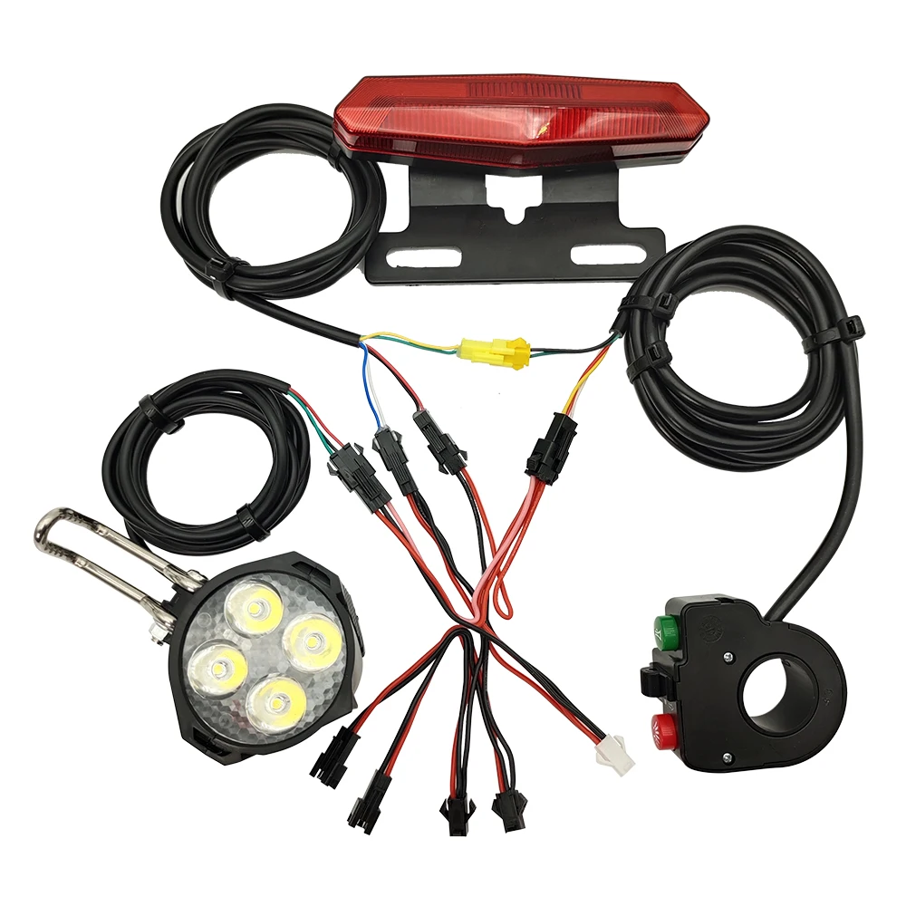 

eBike 36 В 48 В 60 В фара задний фонарь стоп-сигнал поворотный фонарь звуковой сигнал WD07C комплекты светодиодных фонарей