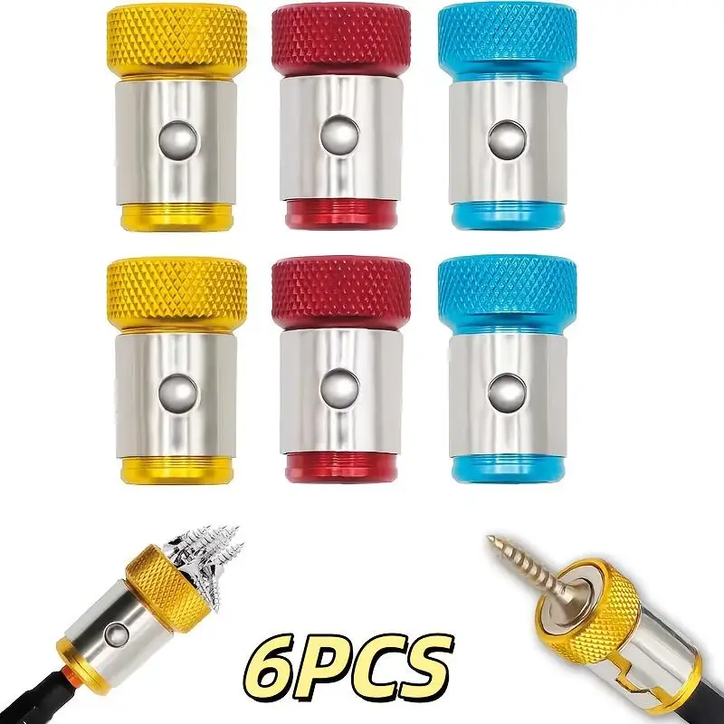 635mm 14 Inch Magnetic Screwdriver Bit Holder 6 Pcs Metal Ring for Garage Tool Kit