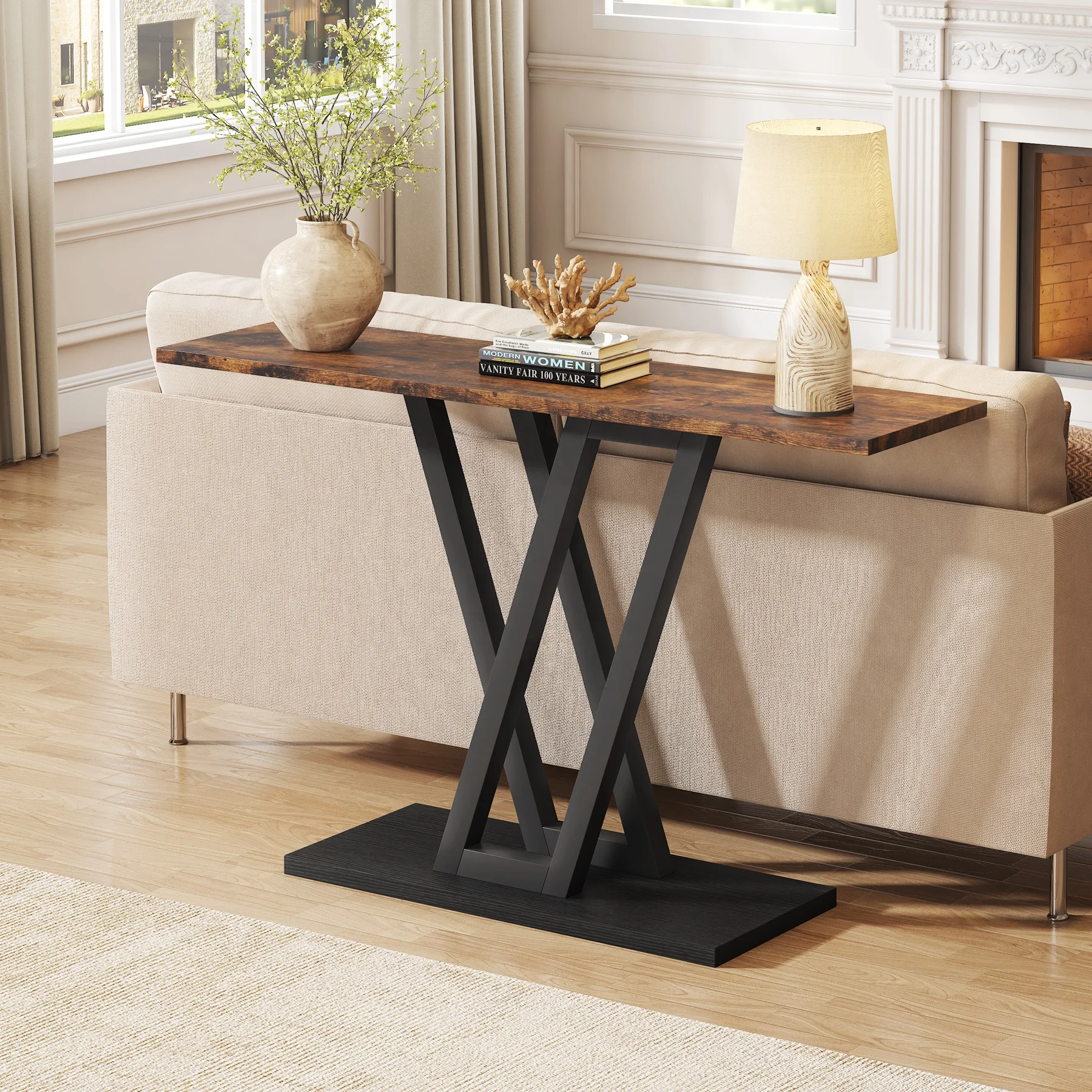 

# Tribesigns Console Table, Industrial Hallway Table 43 Inch Entryway Tables Narrow Sofa Table Living Room Furniture Easy Assemb